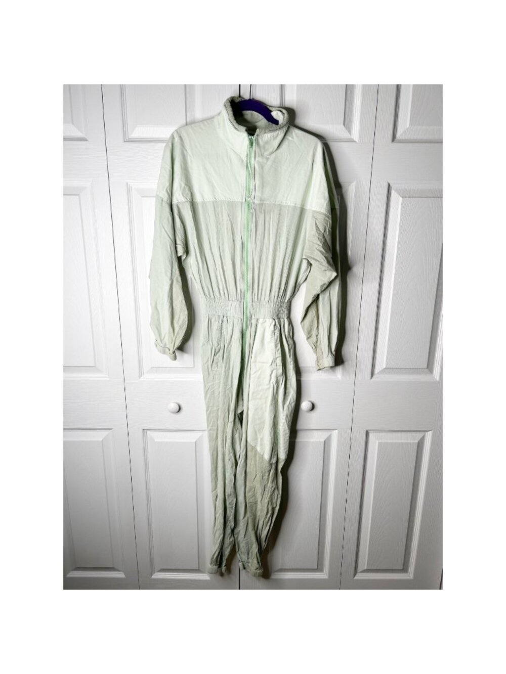 Paradised Kelsey Green 100% Cotton Long Sleeve Jumpsuit Women's Size Small S